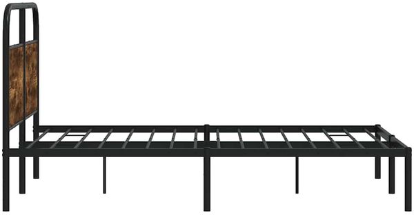 vidaXL Bettgestell ohne Matratze 120x200 cm Räuchereiche Holzwerkstoff 4100207 Bild 6