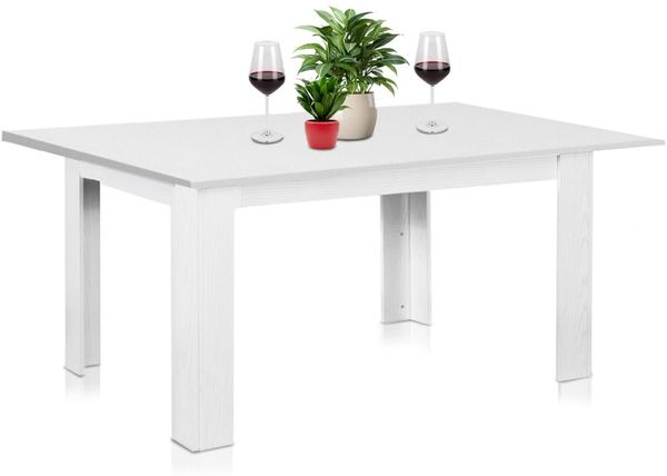 Shally Dogan Ausziehbarer Esstisch, Weiß, von 0x70 cm auf 50x70 cm, modernes Design, platzsparend, gut für Esszimmer, Wohnzimmer oder Küche, Möbelstück (Eichenweiß)