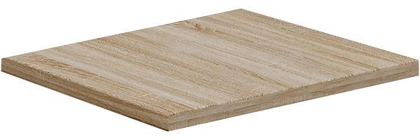 VCM Schreibtisch Tischplatte Lona 914592 Sonoma-Eiche H. 2 x B. 80 x T. 80 cm
