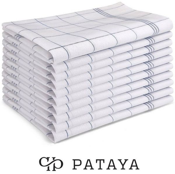 Pataya Geschirrtuch Geschirrtücher, Küchentücher, Geschirrhandtücher, Küchenhandtücher, (10-tlg), 100% Baumwolle