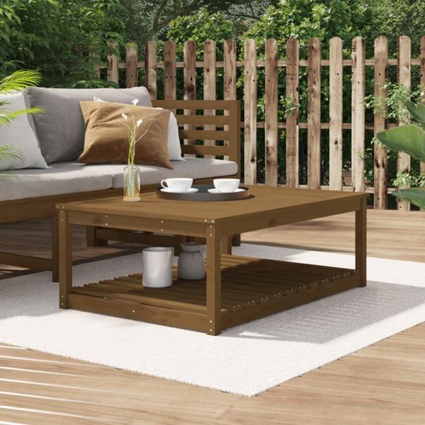 vidaXL Gartentisch Honigbraun 121x82,5x45 cm Massivholz Kiefer 824151