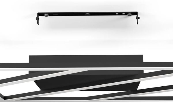 Eglo 900596 Deckenleuchte ULISANO Alu, Stahl schwarz, Kunststoff weiss LED 21W 3000-6500K L:42cm B:42cm H:5. 5cm dimmbar Bild 2