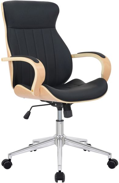 CLP Bürostuhl ergonomisch Melilla Höhenverstellbar und Drehbar,natura/schwarz