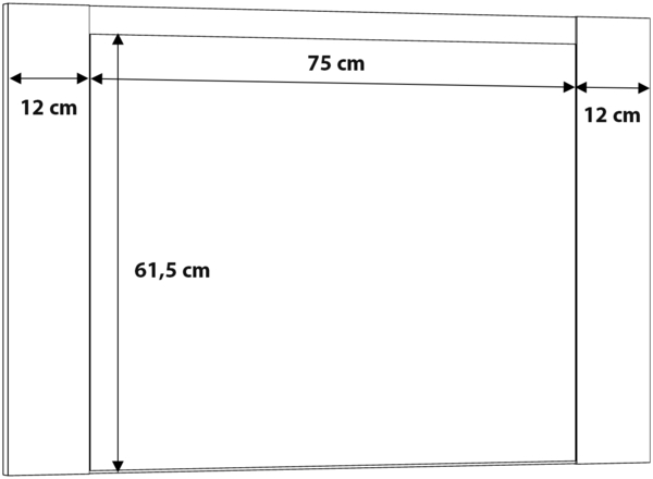 FORTE Calpe Spiegel, Holzwerkstoff, Beige, 99,3 x 66 x 1,8 cm Bild 5