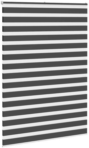 vidaXL Doppelrollo Schwarz 160x200 cm Stoffbreite 155,9 cm Polyester 4014273 Bild 3