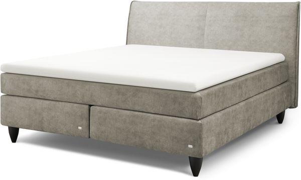 Aurelia Boxspringbett rot Uni-Stoff 221cm x 211cm x 108cm