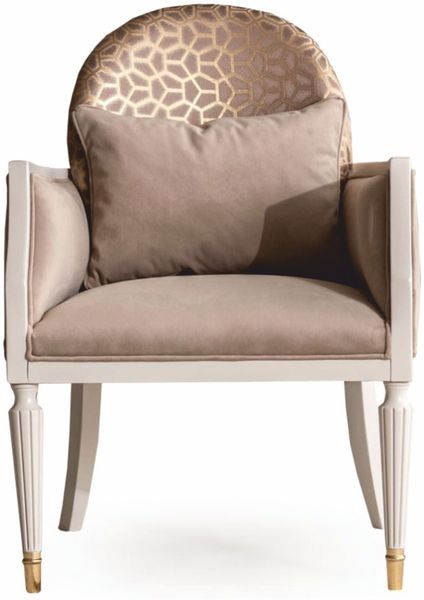 Casa Padrino Luxus Barock Wohnzimmer Sessel Braun / Creme / Gold - Barockstil Möbel