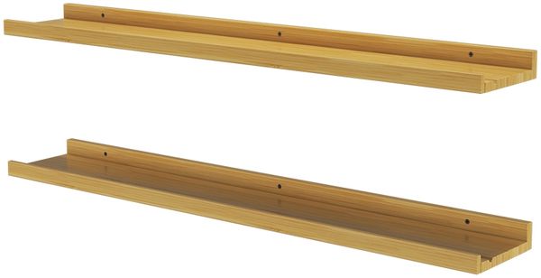 Wandregal Linus Naturholz 90 x 4 cm 2er Set Vicco