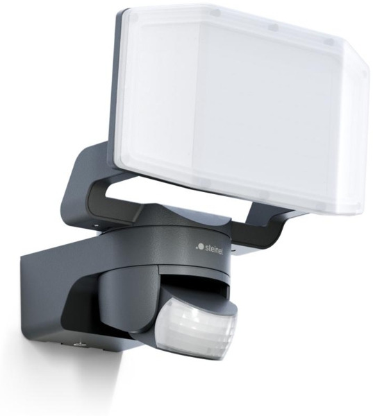 Steinel LED Strahler XLED Protect, LED Panel voll schwenkbar, anthrazit, Mit Bewegungsmelder