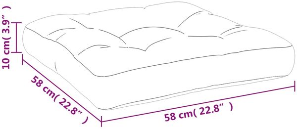 vidaXL Palettenkissen Hellblau 58x58x10 cm Stoff 360904 Bild 10