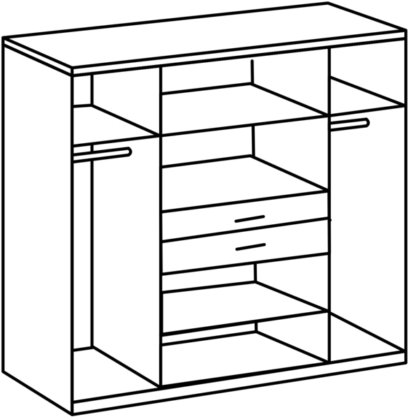 Kleiderschrank >Denver< (B/H/T: 180x208x58 cm) in Artisan-Eiche-Nachbildung Bild 3