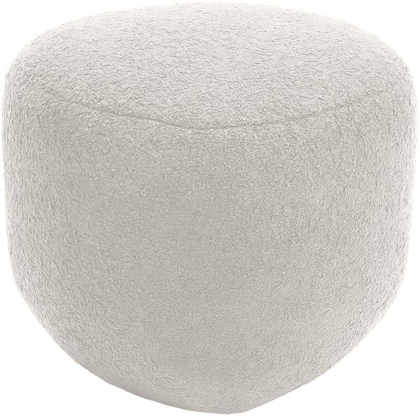 Sitzhocker SUMIR - Stoff Creme 52x48x32 cm | Hocker Schlafzimmer Polsterhocker Wohnzimmer Sitzbank Esszimmer