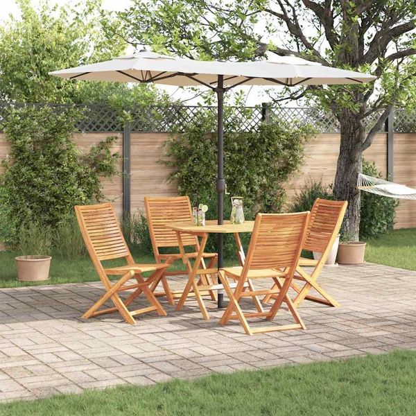 vidaXL Garten Essgruppe 5 pcs Braun Massivholz Akazie 3375704