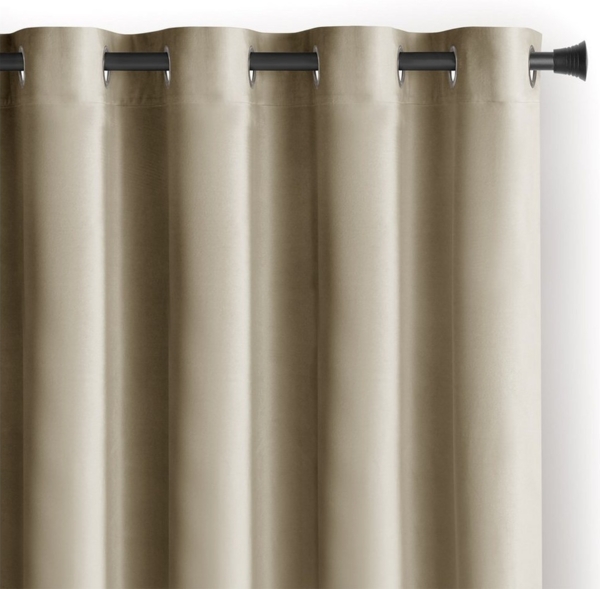 AmeliaHome Gardine Gardine Ösen Vorhang mit Raffhalter Samt Ösenvorhang Verdunkelnd (1 St), Ösen, Samt, inkl. Raffhalter