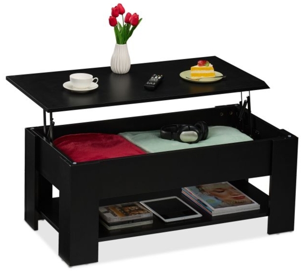 Aufklappbarer Couchtisch