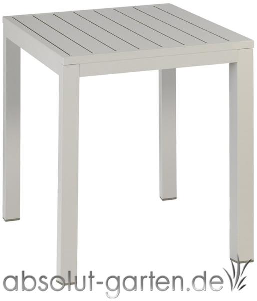 Gartenesstisch Venice aus Aluminium 70x70 cm, Creme