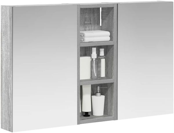 vidaXL Badezimmerschrank-Set 3 pcs 80 x 10,5 x 50 cm Holzwerkstoff 3403653 Bild 3
