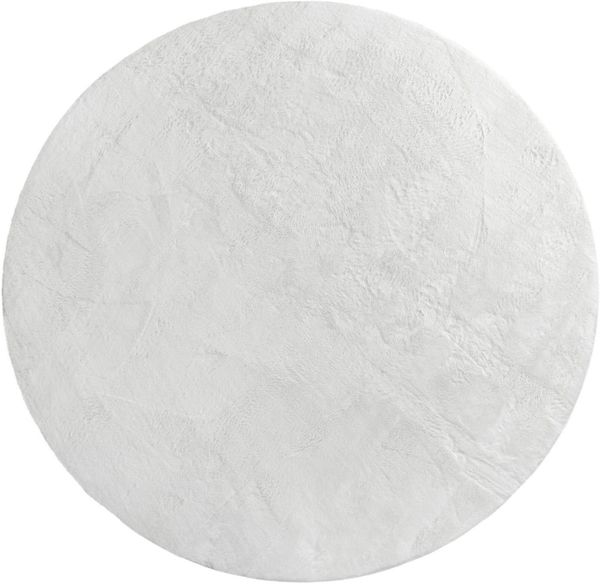 Paco Home Fellteppich Kunstfell Soft 380, rund, Höhe: 14 mm, Langflor, Kuschelteppich - besonders weich, Uni-Farben