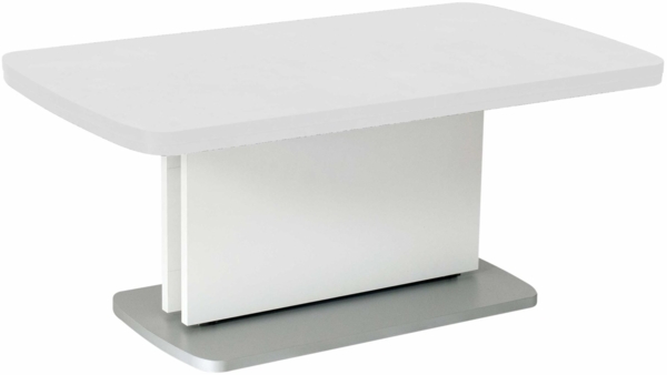 Couchtisch höhenverstellbar und ausziehbar Clovis 110x53x63 Weiß