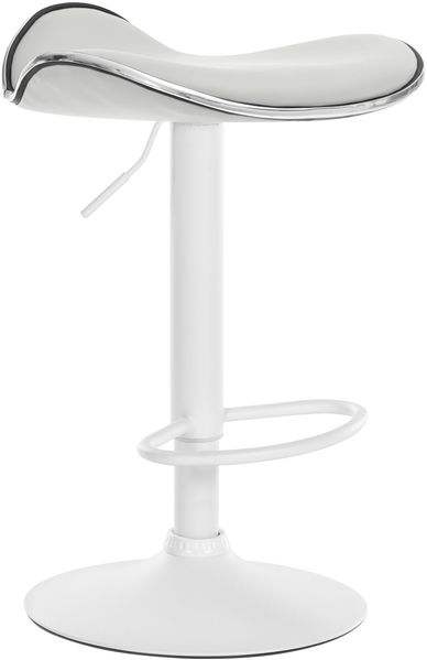 Barhocker TANOR - Kunstleder Weiß 45x45x71 cm Weiß | Barstuhl Höhenverstellbar Drehbar Tresenhocker Tresenstuhl Kneipenhocker Kneipenstuhl