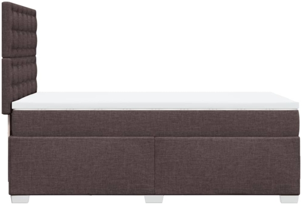 vidaXL Boxspringbett mit Matratze Dunkelbraun 100x200 cm Stoff 3292716 Bild 10