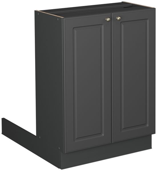 Kücheninsel Fame-Line Anthrazit-Gold Landhaus 60 cm ohne Arbeitsplatte Vicco