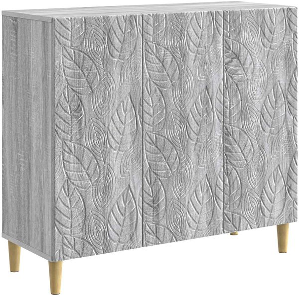 vidaXL Sideboard Grau Sonoma 89 x 34,5 x 80 cm Holzwerkstoff 895111