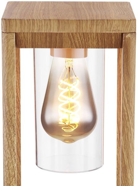 Sockelleuchte, Aluminium Holzoptik, H 50 cm Bild 6