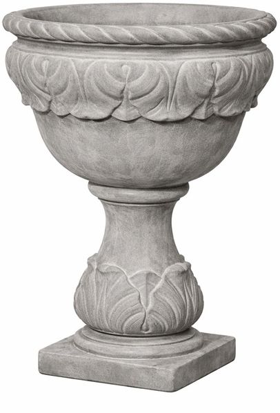 Casa Padrino Barock Blumentopf Grau Ø 53 x H. 80 cm - Barock Garten Deko