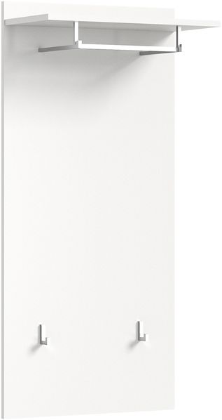 Garderobenpaneel Pescara / Prego, Holzwerkstoff, Weiß, 55 x 114 x 28 cm