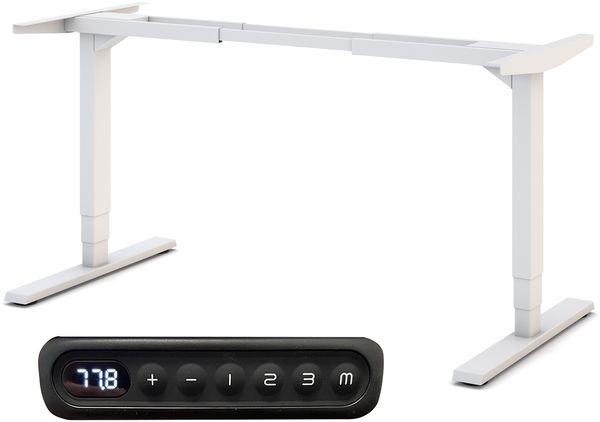 ASSMANN Elektrisch höhenverstellbares Schreibtischgestell Weiß 25x117x23cm Metall