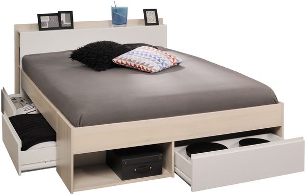 Parisot Most Funktionsbett Eiche mit 3 Bettkästen 140x190-200 cm