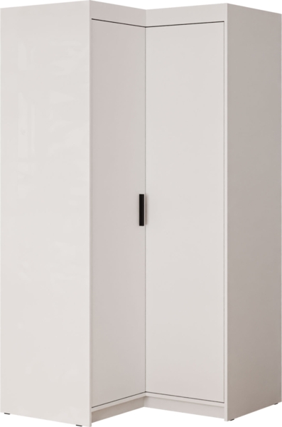 Eckkleiderschrank Elena 2D (Farbe: Weiß)