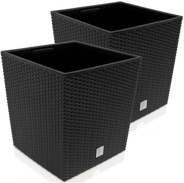 Deuba Blumentopf 2er Set Übertopf Rato 35 Liter