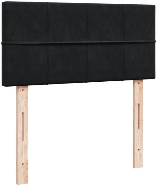 vidaXL Boxspringbett mit Matratze Schwarz 90x200 cm Samt 3286224 Bild 8
