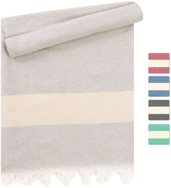 herémood Strandtuch Strandtuch Damen Herren, Badetuch Handtuch XXL, Geschenke für Frauen, [Test SEHR GUT, Note 1.1] (schnelltrocknend & saugstark, Sehr Gut getestet, 1er & 2er-Set, ideal für Strand, Sauna & Wellness – Beige, 1-St)