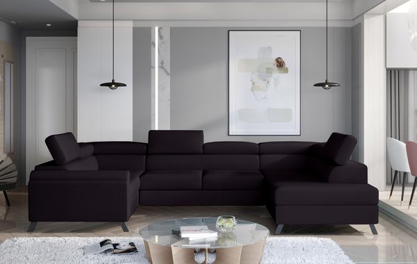 Wohnideebilder Escada Schwarz Ecksofas & Eckcouches Esc_48
