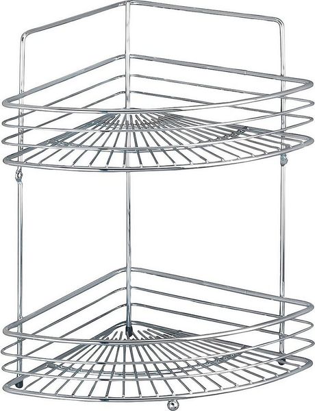 WENKO MILANO Dusch Eckablage, Chrom, mit 2 Etagen