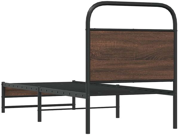vidaXL Bettgestell ohne Matratze 80x200 cm Braun Eichen-Optik 4100473 Bild 7