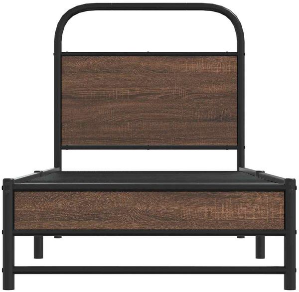 vidaXL Bettgestell ohne Matratze 80x200 cm Braun Eichen-Optik 4100473 Bild 5