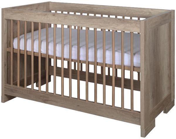 Kidsmill Brent Babybett Oldwood 60 x 120 cm Grau - Material: Plattenmaterial - Babypark. de