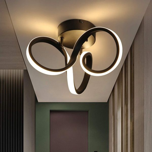 Nettlife LED Deckenleuchte Deckenleuchte in Wellenform und spiralförmigen, LED fest integriert, Warmweiß, Schlafzimmer Flur Büro Arbeitszimmer
