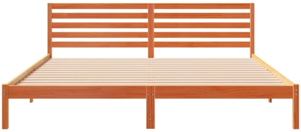 vidaXL Bettrahmen Wachsbraun 200 x 210 cm Massives Kiefernholz 872322 Bild 4