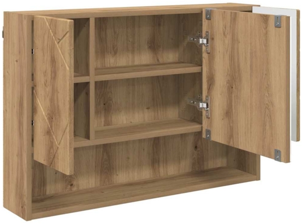 vidaXL Badezimmer-Spiegelschrank mit Tür Artisan-Eiche 80 x 17 x 55 cm 883363 Bild 4