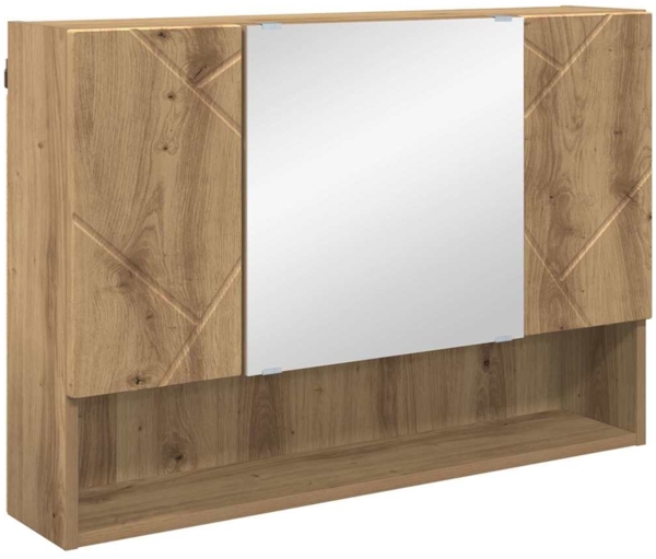 vidaXL Badezimmer-Spiegelschrank mit Tür Artisan-Eiche 80 x 17 x 55 cm 883363 Bild 1