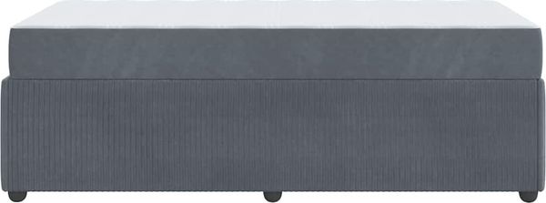 vidaXL Bettrahmen mit Matratze Dunkelgrau 90 x 200 cm Stoff 3398348 Bild 6