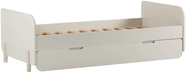 Vente-unique - TALUDO Bett Holz, Platte BeigeBeige - B 98,9 cm x H 63,6 cm x L 200,4 cm