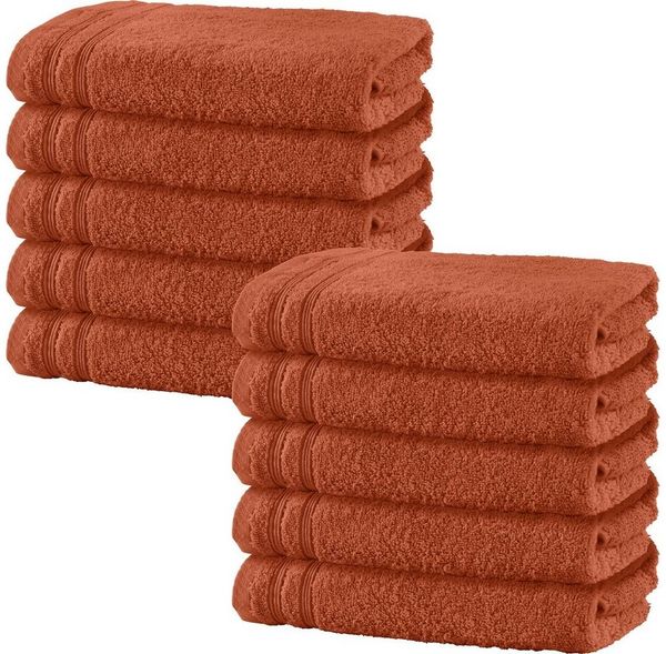 Erwin Müller Handtuch Handtuch "Heidelberg" 10er-Pack, Walk-Frottier Uni
