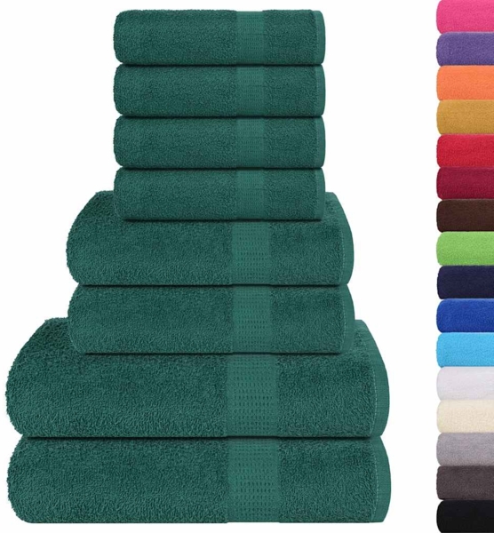 vidaXL 8-tlg. Handtuch-Set Apfelgrün 360 g/m² 100% Baumwolle 137076 Bild 1
