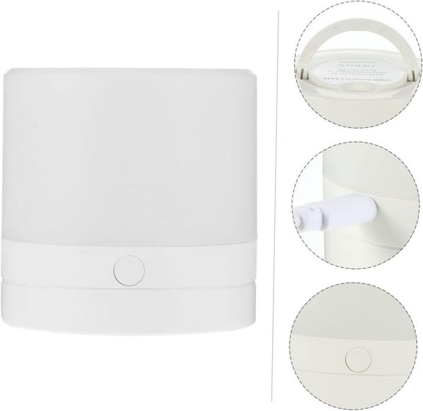 PRIISF LED Tischleuchte LED Nachtlicht Akku Nachttischlampe Kabellos Tischlampe Touch Dimmbar, Wiederaufladbar, Kinder Schlafzimmer, Atmosphäre, USB Wiederaufladbar Nachtlampe 7 Farbmodi MobilesLicht Farbwechsel